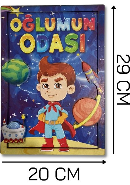 3 Boyutlu Ahşap Tablo - Oğlumun Odası Çocuk Odası İçin 3d Görünümlü MDF Duvar Dekoru 20x30 cm