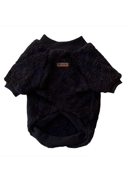 Peluş Siyah Kedi Köpek Sweatshirt