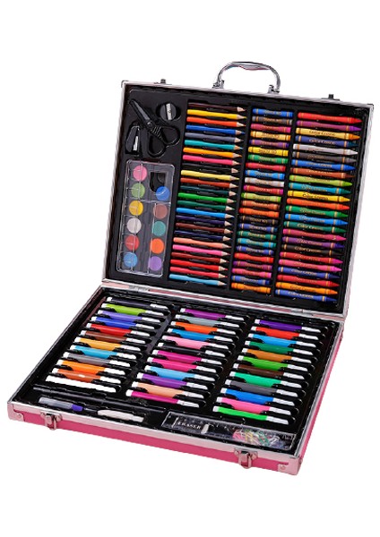 Alüminyum Kutu Boyama Seti Çocuklar Öğrenci Suluboya Kalem Seti Kutusu Sanat Boyama Kırtasiye Hediye Kutusu (Yurt Dışından)