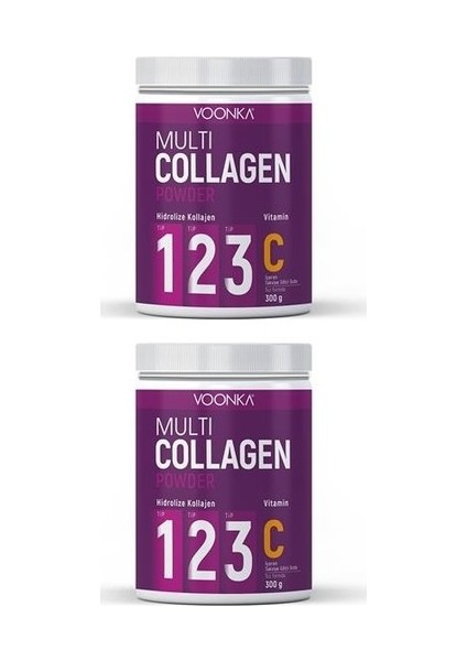 Multi Collagen Powder 300 gr x 2 Adet
