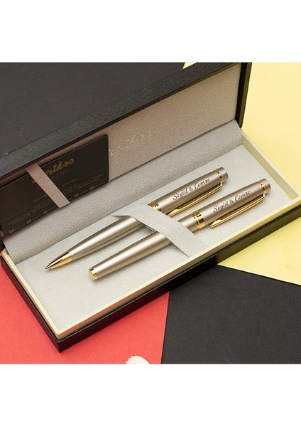 Honour 38 İsme Özel Dolma + Tükenmez Kalem Seti Saten 2'li fiyatları