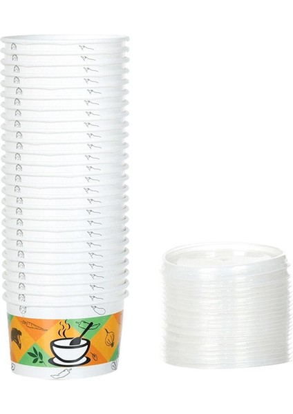 16 Oz Karton Çorba Kase + Kapak 500'lü fiyatları