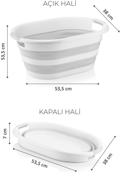 Katlanabilir Silikon Çamaşır Sepeti 27 Lt