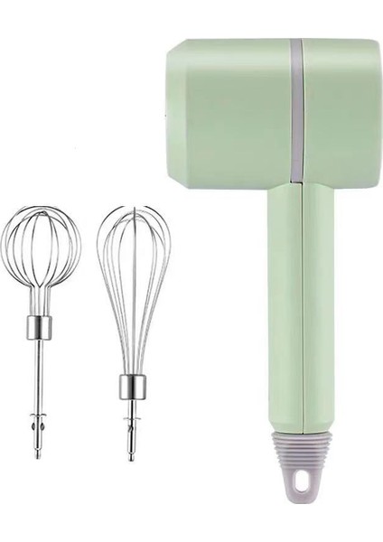 Taşınabilir Şarj Edilebilir Elektrikli Çırpıcı - Yeşil (Yurt Dışından)