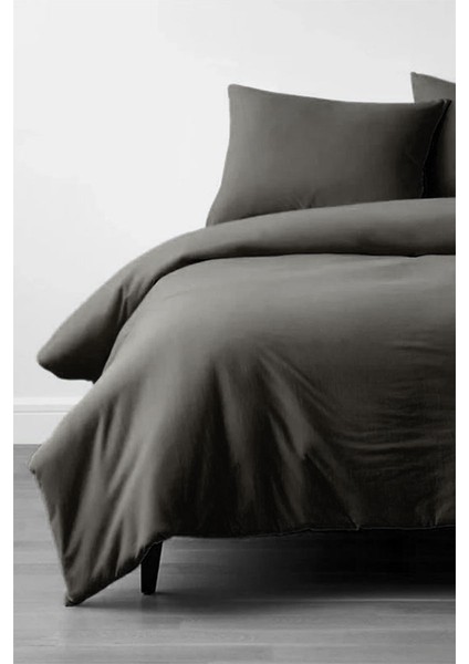 %100 Pamuk Penye 2'li Siyah Yastık Kılıfı