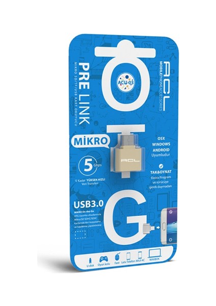 Mikro USB 3.0 Dönüştürücü Süper Uyumlu Lko-1