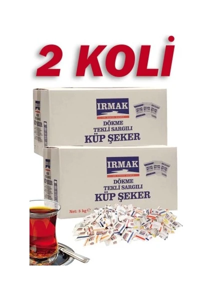 2 Koli Tek Sargılı Küp Şeker 5 kg x 2 (10 kg)