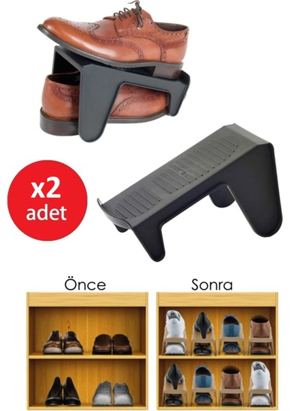 Tekli Ayakkabı Rampası Ayakkabı Düzenleyici 2 Adet