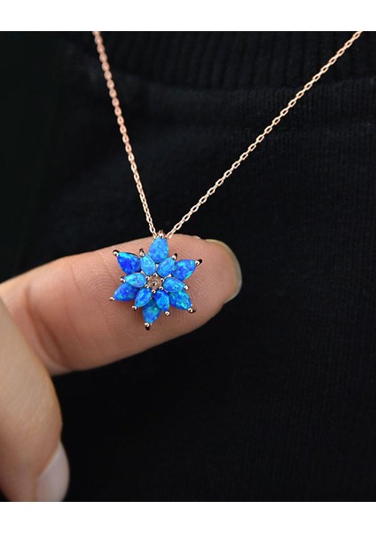 925 Ayar Gümüş Taşlı Yasemin Çiçeği Kolye fiyatları