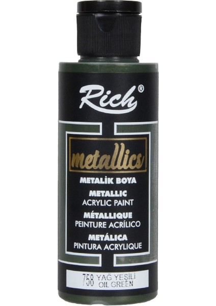 Metalik Akrilik Boya 120 ml Yağ Yeşili