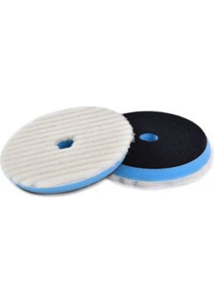 Knitted Wool Pad Mavi Taban Agresif Yün Pasta Keçesi 150/160 mm