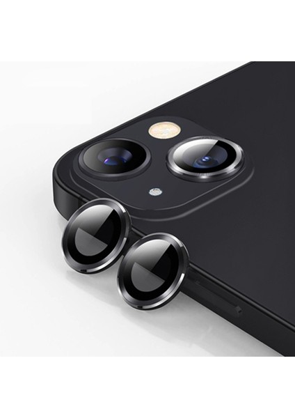 Iphone 13 - 13 Mini 3D Metal Çerçeveli Kamera Lens Koruyucu