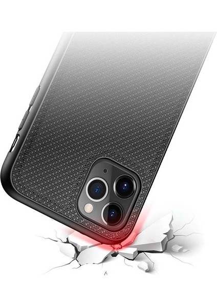 Fino Serisi iPhone 11 Pro Max Kılıf Premium Dokuma Silikon Kılıf