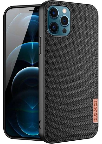 Fino Serisi iPhone 12 Pro Max Kılıf Premium Dokuma Silikon Kılıf