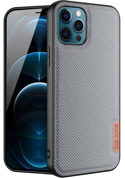 Fino Serisi iPhone 12 Pro Max Kılıf Premium Dokuma Silikon Kılıf