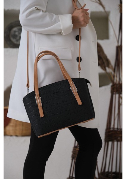 Kadın Gofraj Baskılı Fermuar Kapama Omuz ve El Çantası Uzun Ayarlanabilir Omuz Askısıyla Birikte modelleri
