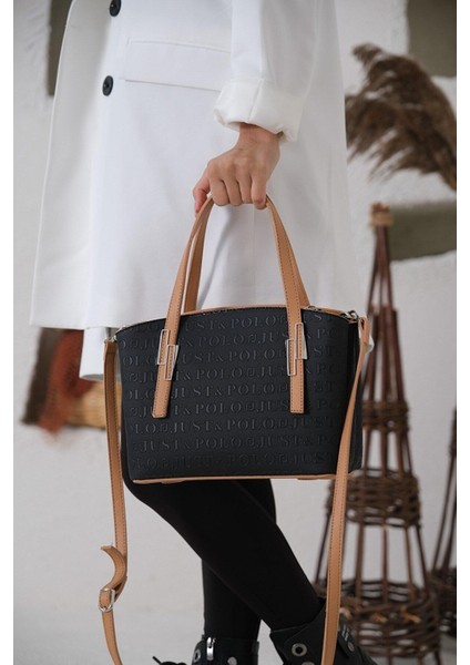 Kadın Gofraj Baskılı Fermuar Kapama Omuz ve El Çantası Uzun Ayarlanabilir Omuz Askısıyla Birikte fırsatları