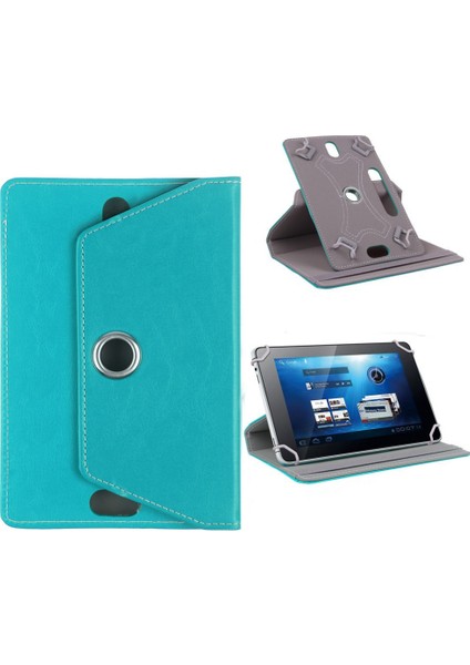 Piranha 8 Inç Tabletlere Uyumlu 360° Dönebilen Standlı Kapaklı Universal Tablet Kılıfı