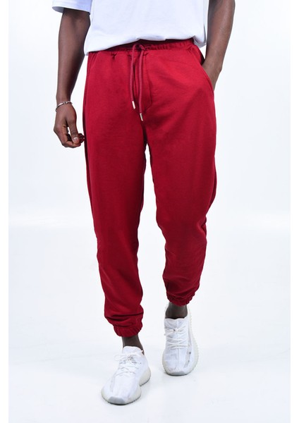 Erkek Tek Alt Eşofman K1331 - Bordo