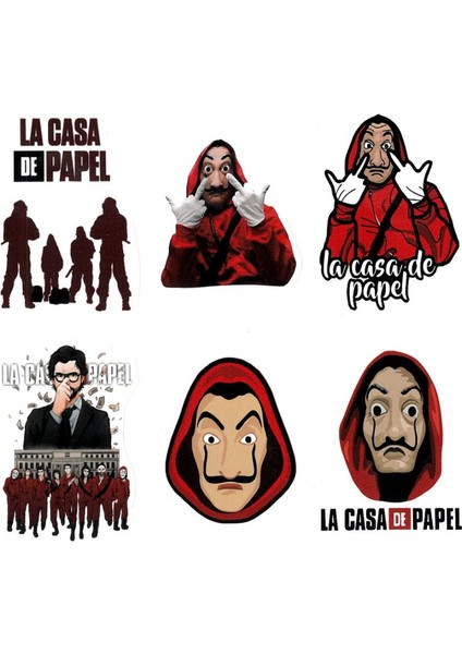 La Casa De Papel Sticker Defter Ajanda Planner Laptop Sticker Seti, A4