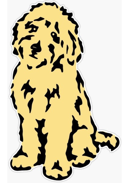 Golden Köpek Sticker Defter Ajanda Planner Laptop Sticker, 5 cm