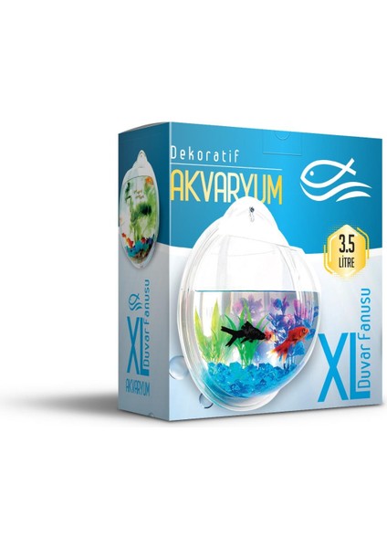 Dekoratif Duvar Akvaryumu Xlarge 3,5 Litre 29 cm