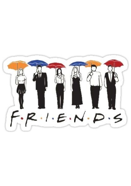 Zobarmarkt Friends Temalı Defter Ajanda Planner Laptop Sticker 6 cm