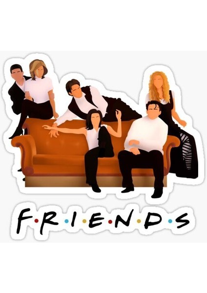 Zobarmarkt Friends Temalı Sticker Defter Ajanda Planner Laptop Sticker 6 cm