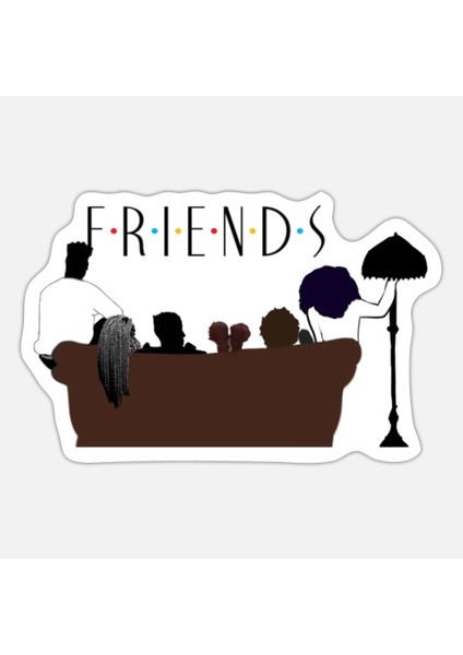 Zobarmarkt Friends Temalı Sticker Defter Ajanda Planner Laptop Sticker 6 cm