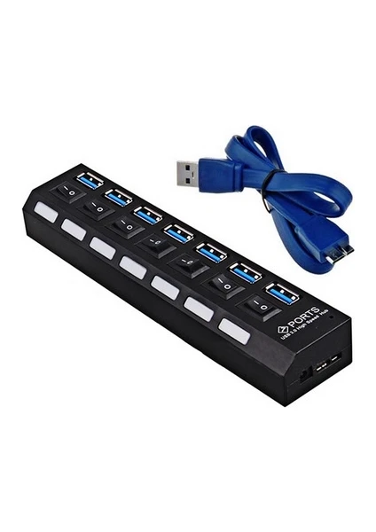 4581 7 Port USB 3.0 Hub Çoklayıcı Çoğaltıcı Switch