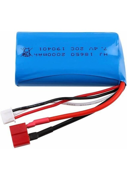 Wltoys Uyumlu 7.4V 18650 Li-On 15C 2000 Mah T-Plug Soketli Oyuncak Pili fırsatları