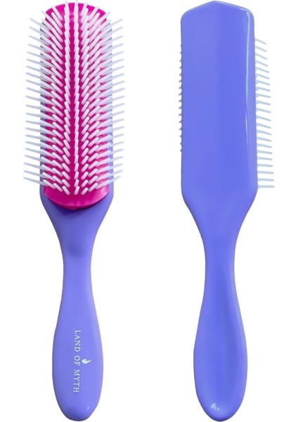 - LOM1212 Styling Brush, 9 Sıra Şekillendirme Fırçası, Curly Girl Kıvırcık Kız Metodu Fırçası - Mor