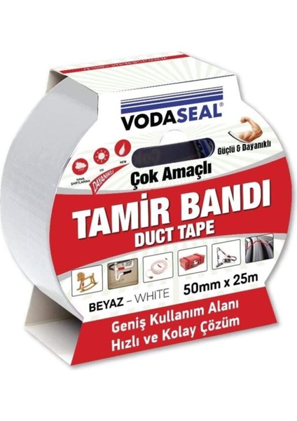 Duct Tape - Tamir Bandı 50Mm X 25M Beyaz