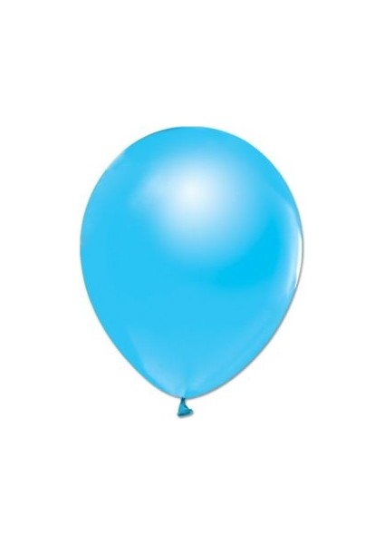 Metalik Açık Mavi Balon 12 Inch 20 Adet