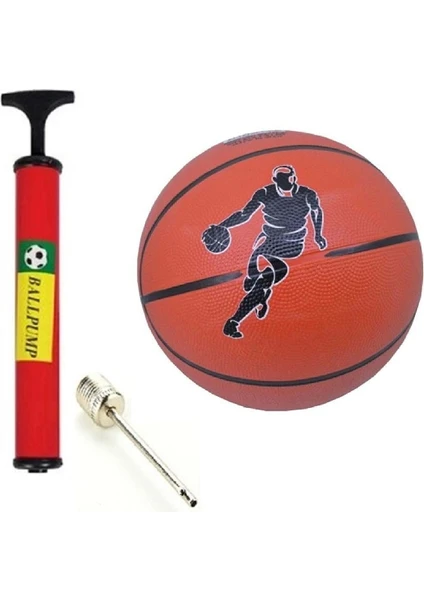 Ekonomik 7 Numara Basketbol Topu + Pompa + Pompa Ucu