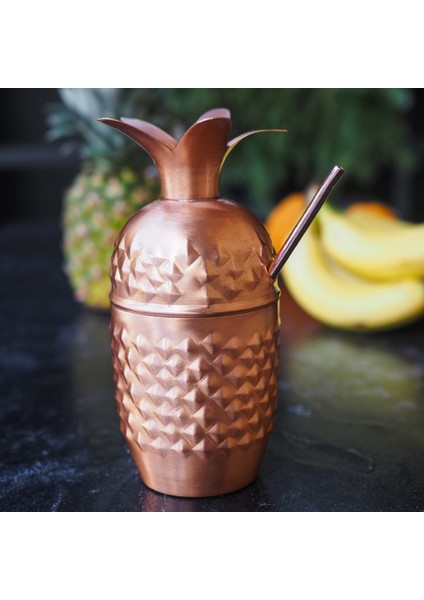 Bakır Ananas Kokteyl Bardak Rose Gold NS-05004