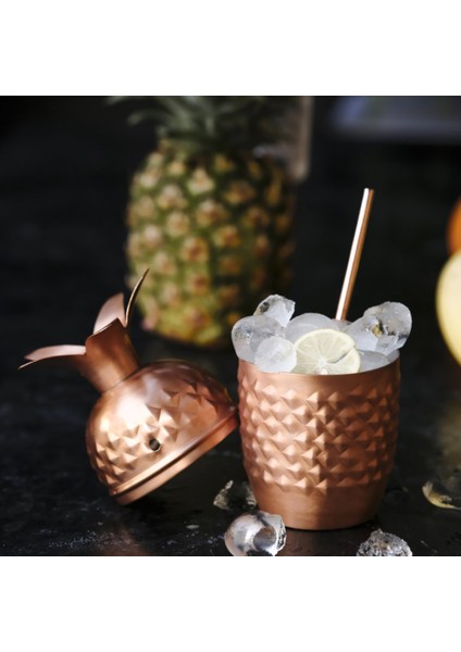 Bakır Ananas Kokteyl Bardak Rose Gold NS-05004
