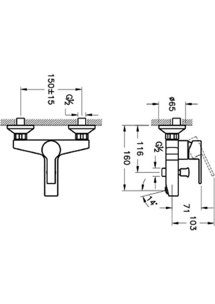 Fold S Banyo Bataryası A42535+ Artema Samba 3f Sürgülü Duş A45680