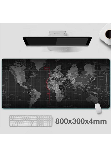 Dünya Desenli Rgb LED Işıklı Oyuncu Mouse Pad 300*800*4MM AL-34806