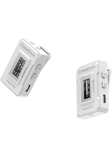 Vocal x V1W 2.4 Ghz Dahili Mikrofonlu Telsiz Mikrofon Seti Beyaz Renk