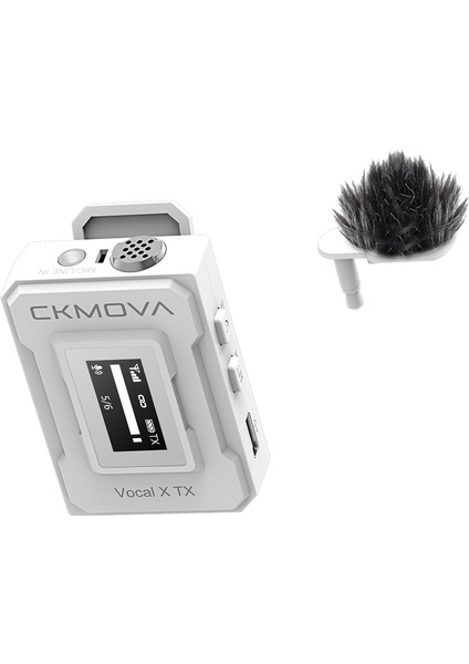 Vocal x V1W 2.4 Ghz Dahili Mikrofonlu Telsiz Mikrofon Seti Beyaz Renk