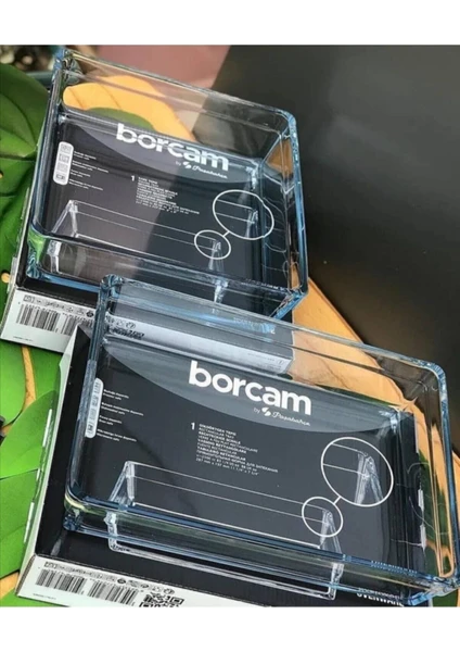 Premium Borcam Seti - 2 Li Dikdörtgen Borcam Takımı Özel Seri