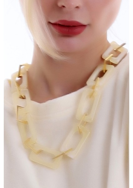 Özel Tasarım Candy and Chic Spor Zarif ve Şık Asetat Zincir Kolye modelleri