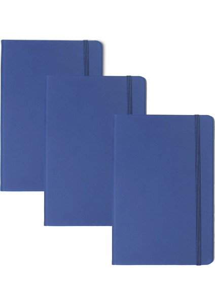 3 Adet Deri A6 Günlük Yazma Defter Elastik Bantlı Kağıt (Yurt Dışından)