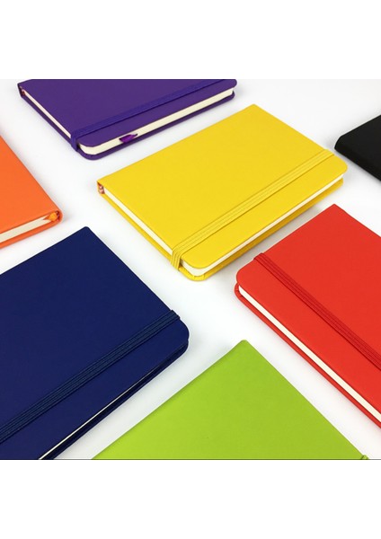 3 Adet Deri A6 Günlük Yazma Defter Elastik Bantlı Kağıt (Yurt Dışından)