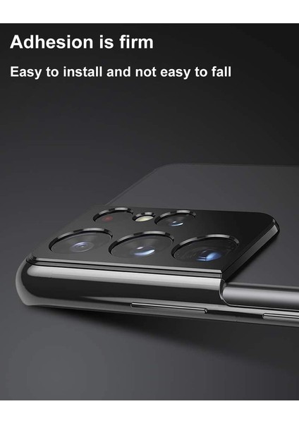 Samsung Galaxy S21 Ultra Uyumlu Kamera Lens Koruyucu Siyah fiyatları