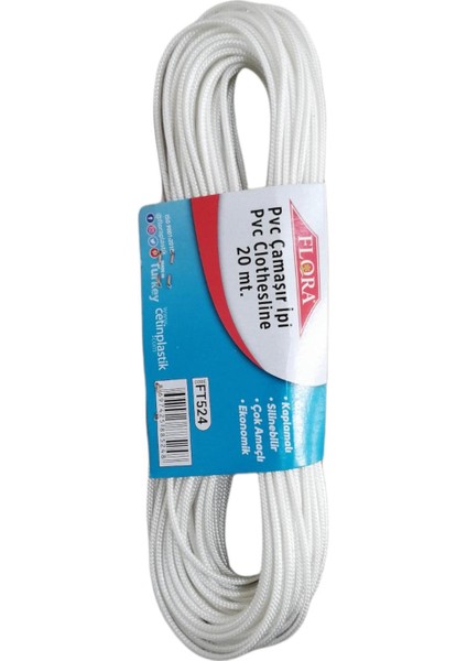 Pvc Çamaşır İpi 20 M FT524 Beyaz