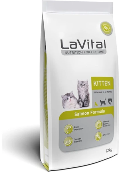 La Vital Kitten Somonlu Yavru Kedi Maması 12 kg