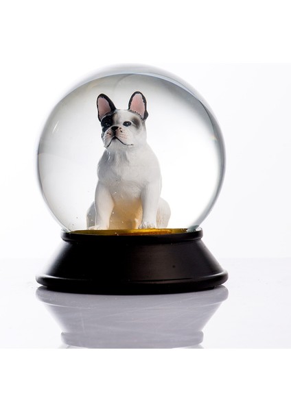 Cam ve Reçine Altın Patiler French Bulldog (Beyaz) Kar Küresi fiyatları