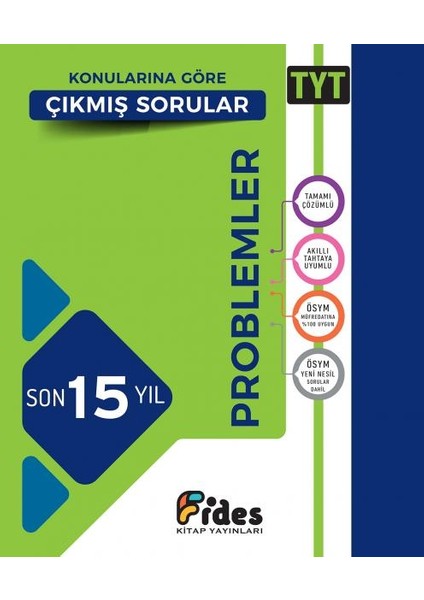 Fides Yayınları TYT Problemler Son 15 Yıl Konularına Göre Çıkmış Sorular